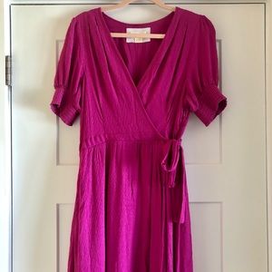 Anthro Maeve Magenta Maxi Dress